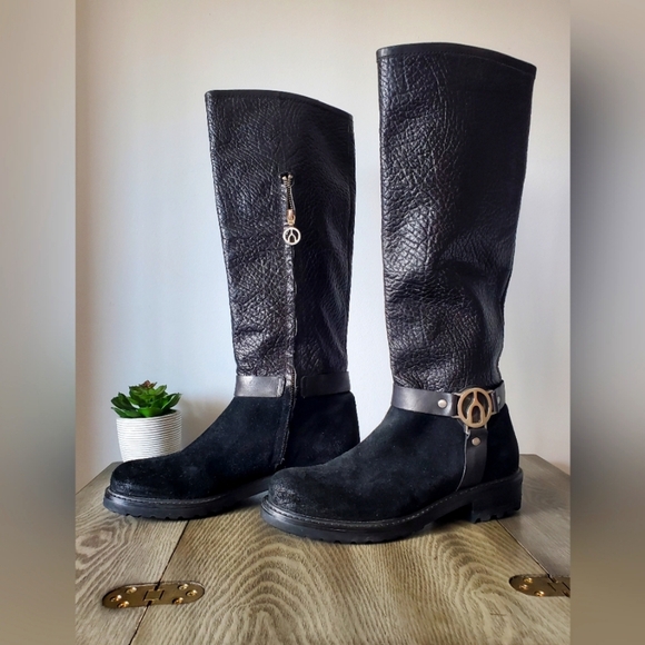 wishbone collection Shoes - WISHBONE COLLECTION pompelmo leather tall  boots. SIZE 8.5